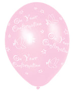 Confirmation Pink Printed - 11" Latex Balloons (6pk)
