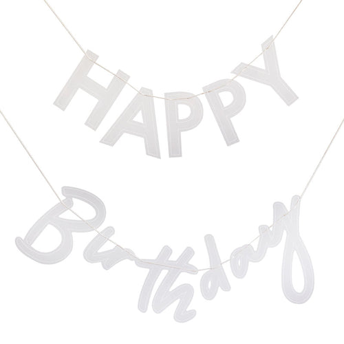 Acrylic Happy Bday Banner - 3m