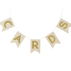 Ivory & Gold Cards Paper Bunting - 1.3m