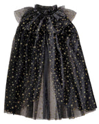 Witch Black & Gold Star Cape