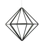 Black Metal Geometric Hanging Decoration - 15cm