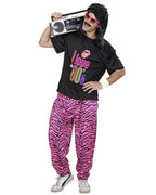 80s Pink Zebra Pants - Adult Costume