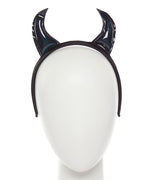 Black Devil Horns Headband