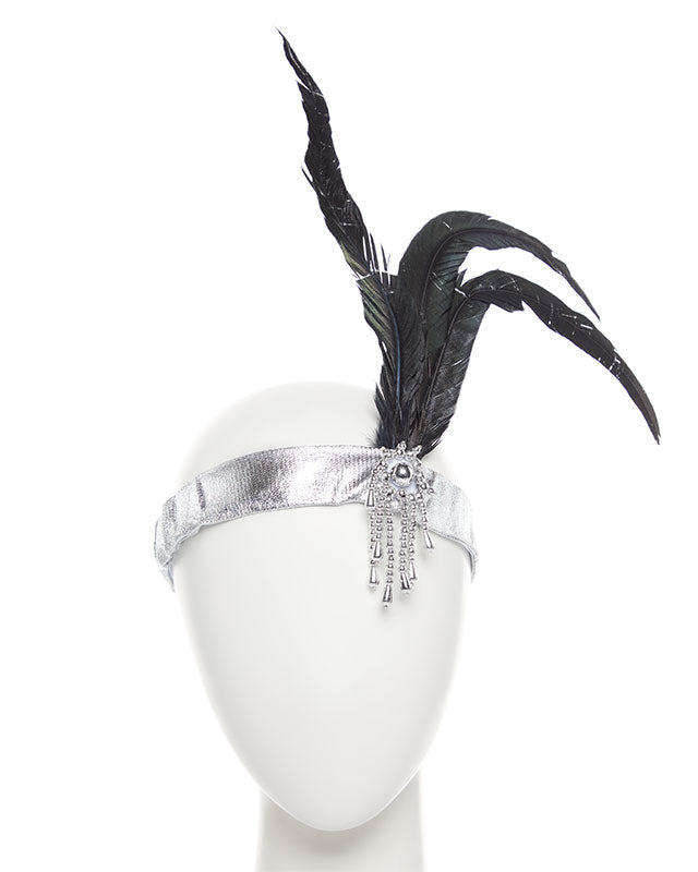 Silver Charleston Flapper Headband