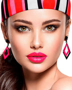Neon Pink 80s Earrings