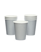 Silver Paper Cups - 237ml (8pk)