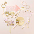 Team Bride Paper Photo Booth Props (10pk)