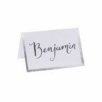 Silver Foiled Boarder Place Cards (10pk)