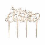 Wooden Merry Christmas Cake Topper