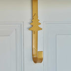 Gold Metal Christmas Tree Wreath Hanger - 30cm