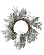 Snowy Foliage and White Berries Napkin Rings (4pk)