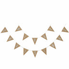 Kraft & Silver Glitter Merry Christmas Flag Bunting - 2.5m