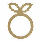 Gold Acrylic Holly Napkin Rings (6pk)