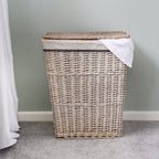 Arianna Antique Wash Rectangular Willow Laundry Basket