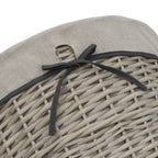 Arianna Antique Wash Round Willow Laundry Basket