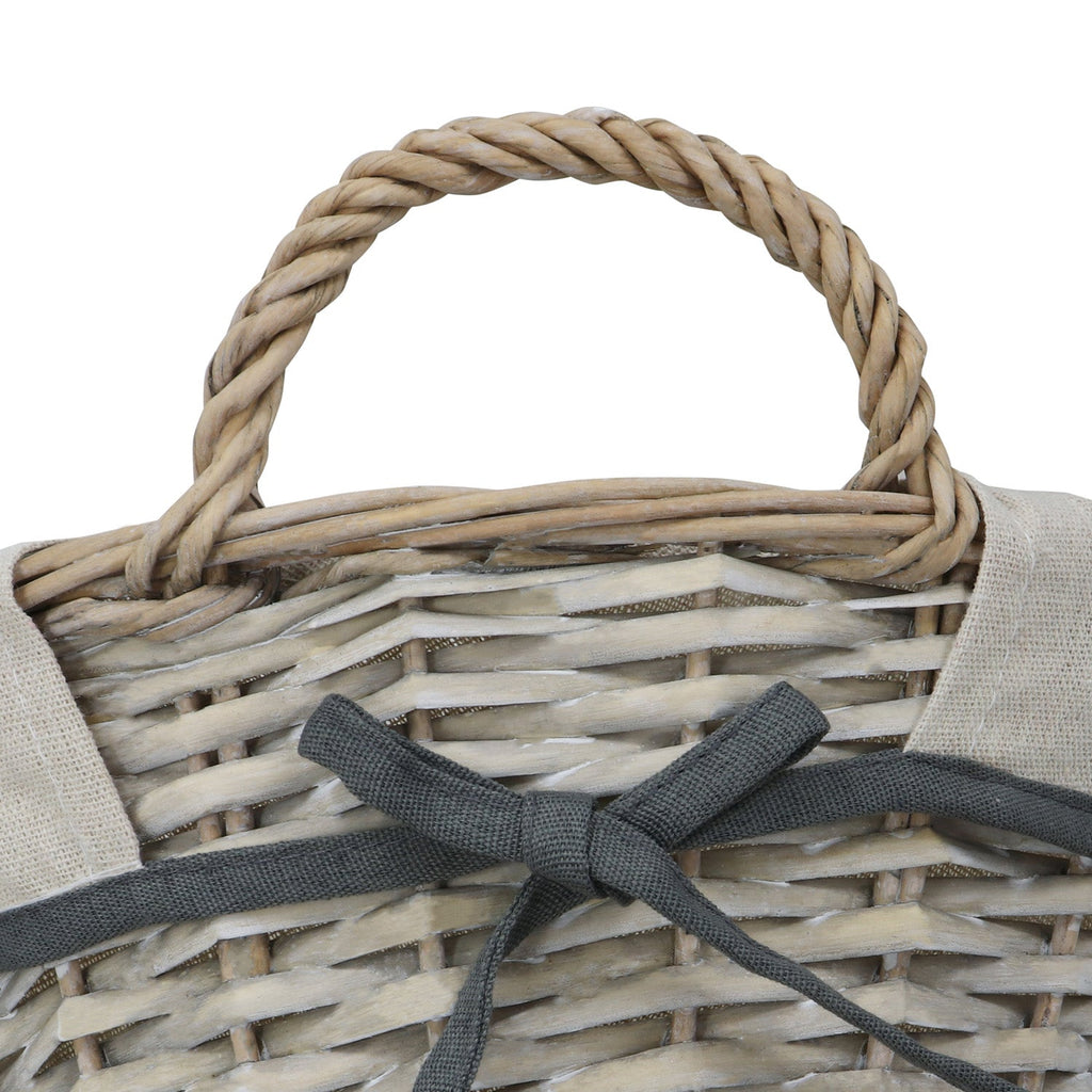 Arianna Antique Wash Oval Willow Storage Basket