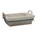 Arianna Antique Wash Rectangular Willow Storage Basket