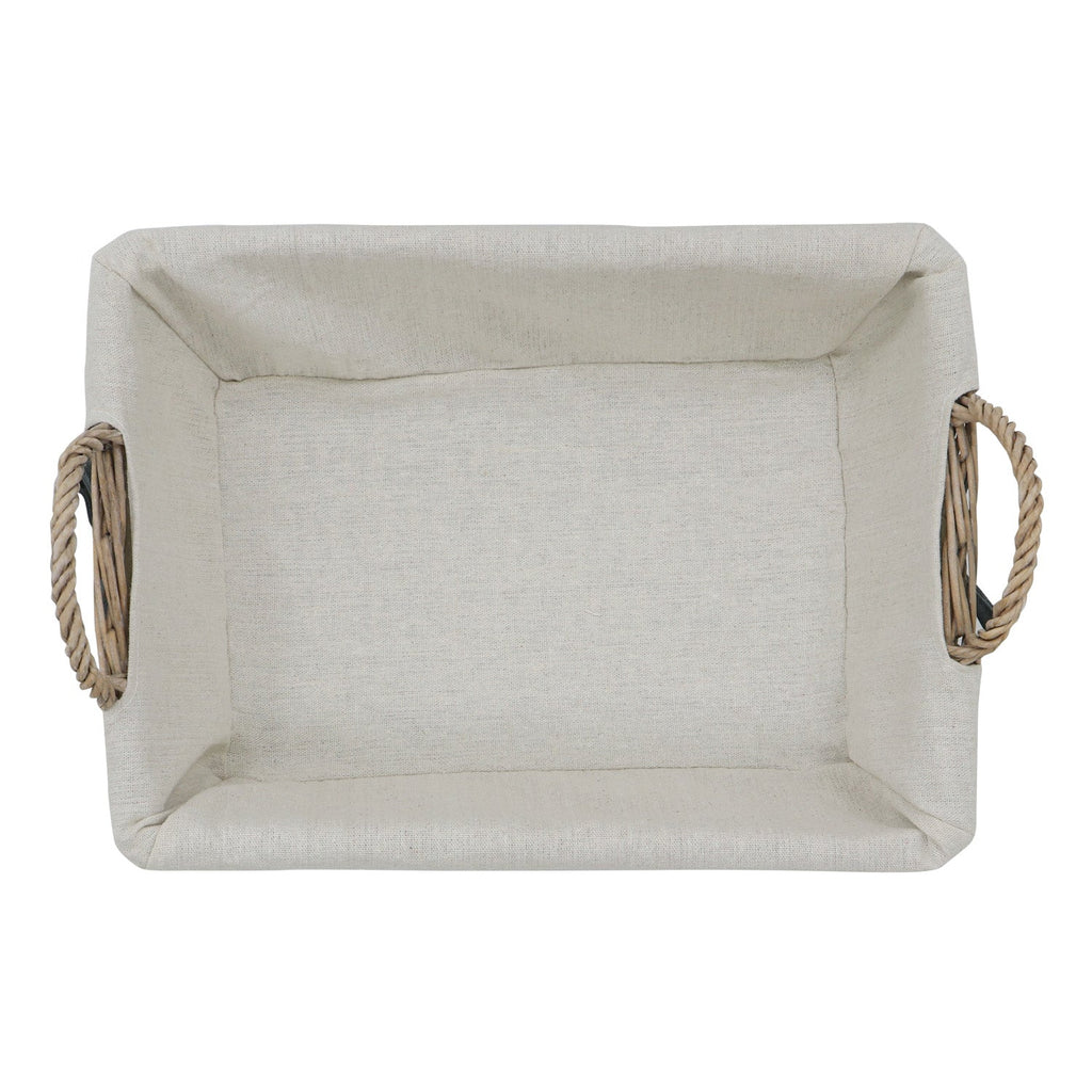 Arianna Antique Wash Rectangular Willow Storage Basket