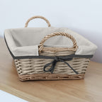 Arianna Antique Wash Rectangular Willow Storage Basket