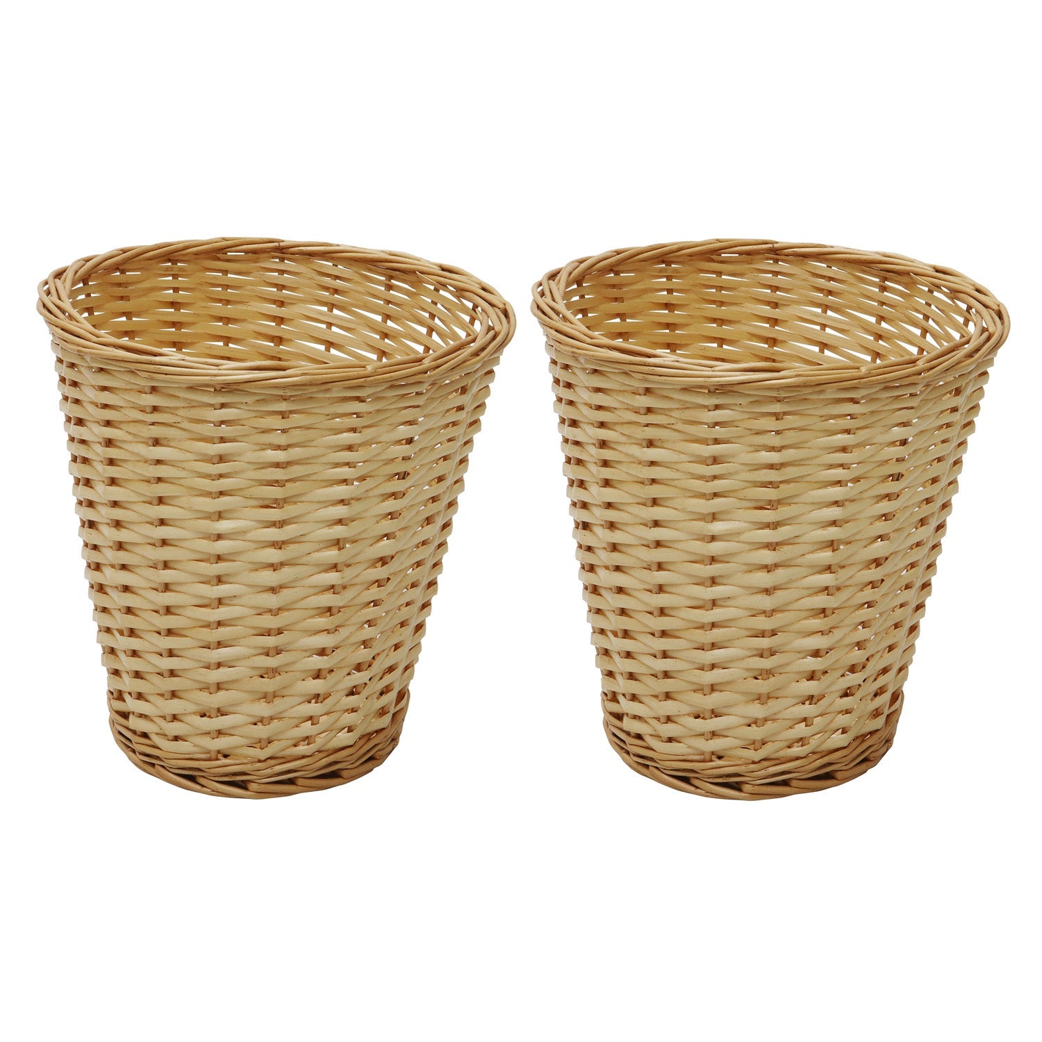Acacia Honey Willow Round Laundry Baskets and Bins Set