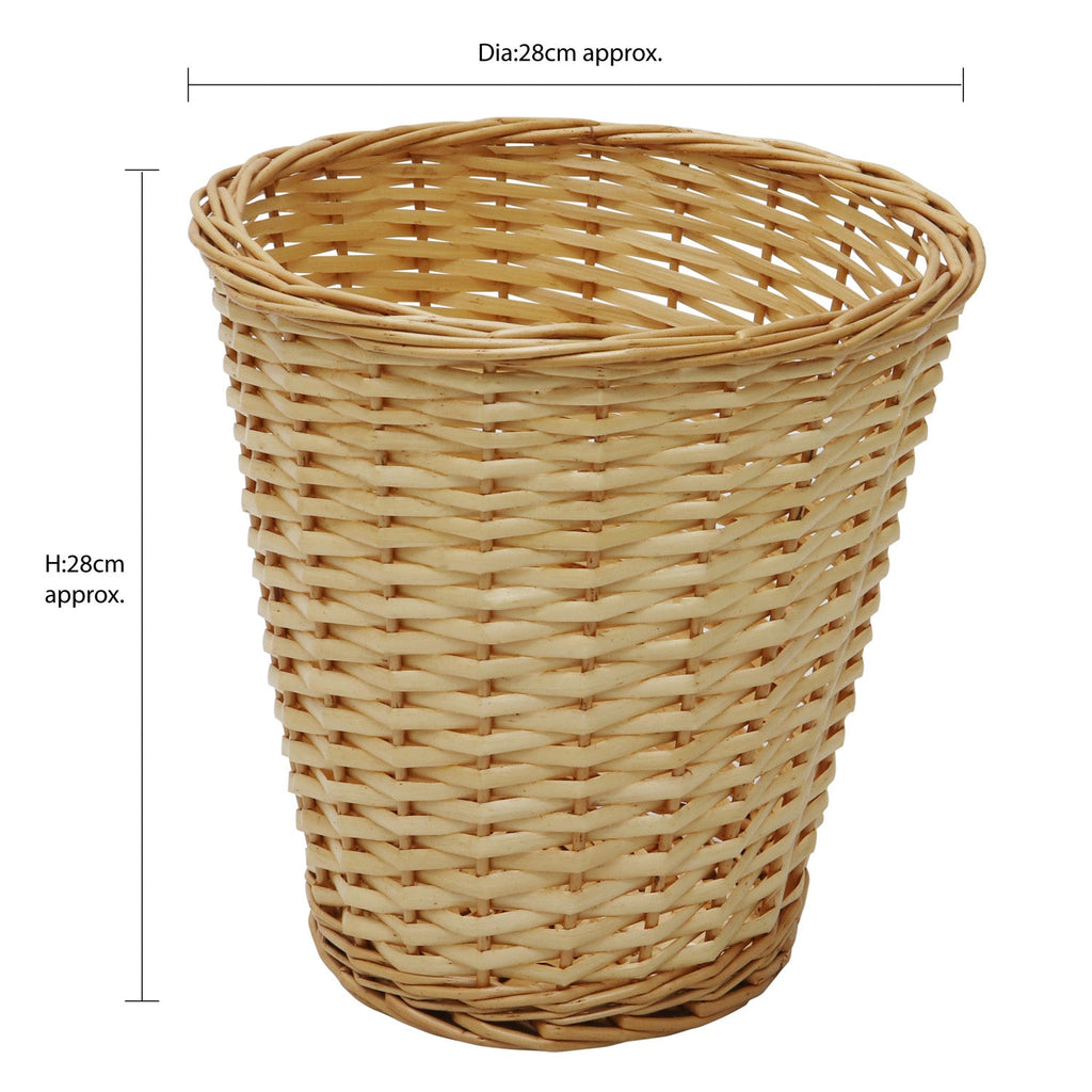 Acacia Honey Willow Round Laundry Baskets and Bins Set