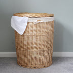 Acacia Honey Willow Round Laundry Baskets and Bins Set