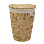 Acacia Honey Round Willow Laundry Basket
