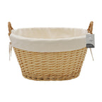Acacia Honey Oval Willow Storage Basket - Large