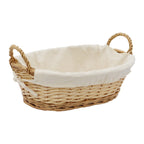 Acacia Honey Oval Willow Storage Basket