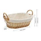 Acacia Honey Oval Willow Storage Basket