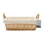 Acacia Honey Rectangular Willow Storage Basket