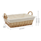 Acacia Honey Rectangular Willow Storage Basket