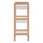 ARLA Bathroom Shelf Unit With Birchwood Frame