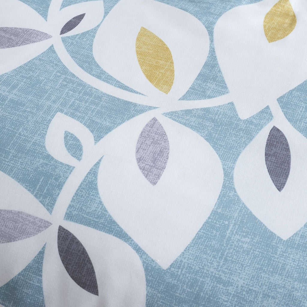 Catherine Lansfield Inga Leaf Teal Reversible Duvet Set