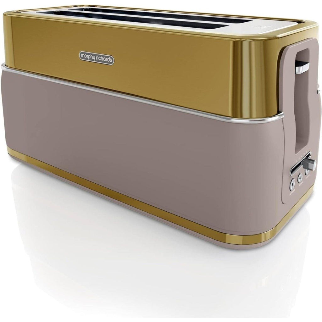 245743 Morphy Richards Signature 4 Slice Toaster Gold - Beales department store