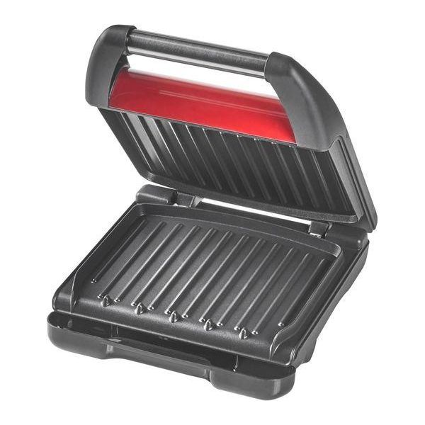 25030 George Foreman Steel Compact Grill Red - Beales department store