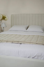 Huntington Ecru Fabric Bed