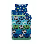 Catherine Lansfield Blue Football Reversible Duvet Set