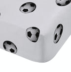 Catherine Lansfield Black And White Football Fitted Sheet