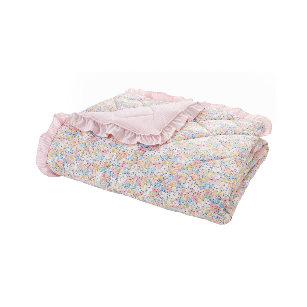 Catherine Lansfield Darcy Pink Floral Reversible Bedspread