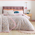 Catherine Lansfield Darcy Pink Floral Reversible Duvet Set