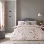 Catherine Lansfield Canterbury Blush Floral Reversible Duvet Set