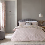 Catherine Lansfield Canterbury Blush Floral Reversible Duvet Set