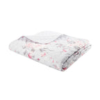 Catherine Lansfield Canterbury Grey Floral Reversible Quilted Bedspread