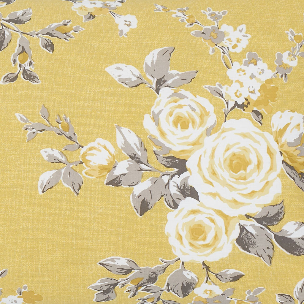 Catherine Lansfield Canterbury Ochre Floral Reversible Duvet Set
