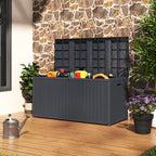 Grey Outdoor 430L PP Garden Storage Box
