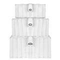Resin Woven Storage Baskets - Set of 3 White | M&W