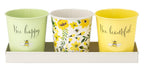 Bee-Beautiful Set - 3 Pots