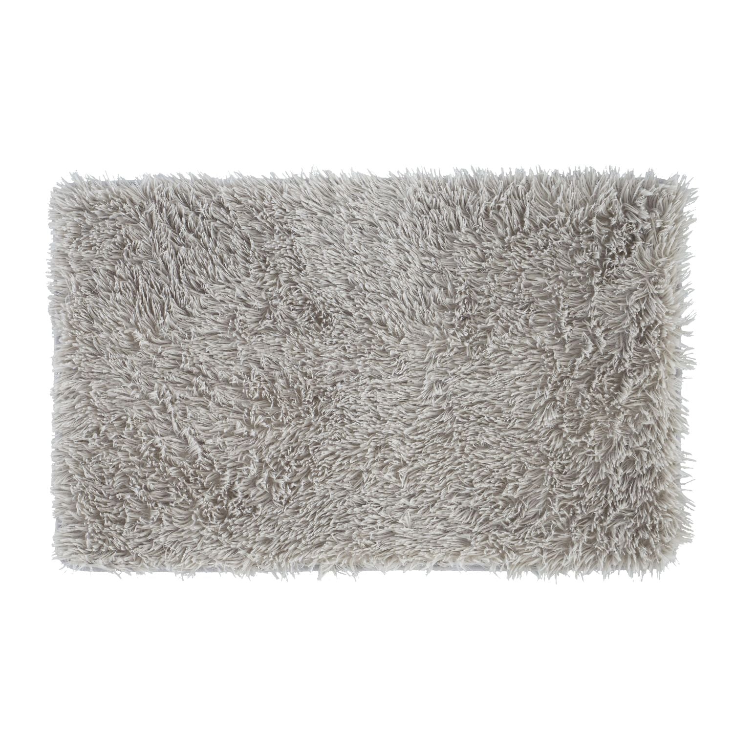 Catherine Lansfield Silver Grey Cuddly Deep Pile Faux Fur Bath Mat