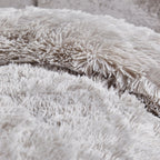 Catherine Lansfield Cuddly Deep Pile Silver Faux Fur Duvet Set